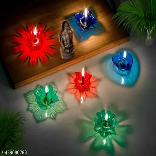 Laxmi Diya 3D Reflective Diya For Home Decoration Diwali, New Year (24-Diya)