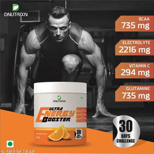 Energy Booster 200G with BCAA, Vitamin C, Electrolytes & Glutamine