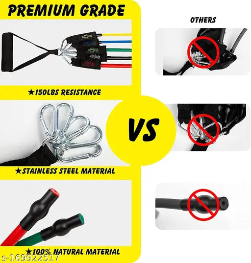 Resistance Bands,Exercise Bands-UZQIC Resistance Bands Set (11pcs)