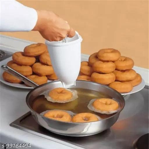 PENTOLE® 1 Pcs Plastic Menduvada Machine vada Maker Mini Donut Mould Easy Fast Portable Maker Dispenser Medu Vada Maker Handle - Springkart 