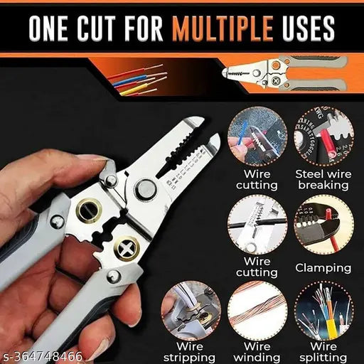 Wire Stripper and Cutter Pliers Tools For Electricians 6-in-1 Multifunctional Wire and Cable Stripping