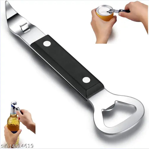 1 Pcs Dual-Ended Wall Mounted Bottle Opener Can Punch Bottle Opener, Manual Stainless Steel Can Opener Ultimate Bar Accessory for Beer Lovers!