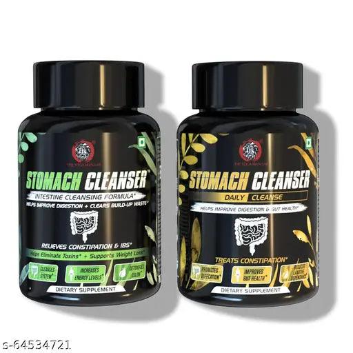 Stomach Cleanser|Natural Colon Detox Formula|Helps in Digestion & Relives Constipation (Intestine Cleanser 1pack + Daily Cleanse 1pack)