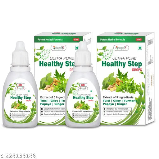 Ultra Pure Healthy Step - Immunity Booster - Health Supplement Drops 30ml (Pack of 2) - Springkart 