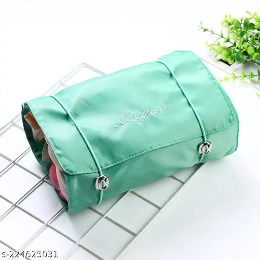 4 in 1 Foldable Toiletry Bag for Travel, Detachable Makeup Pouch, Cosmetic Organizer Bag for Women (pack of 1, Multicolor)