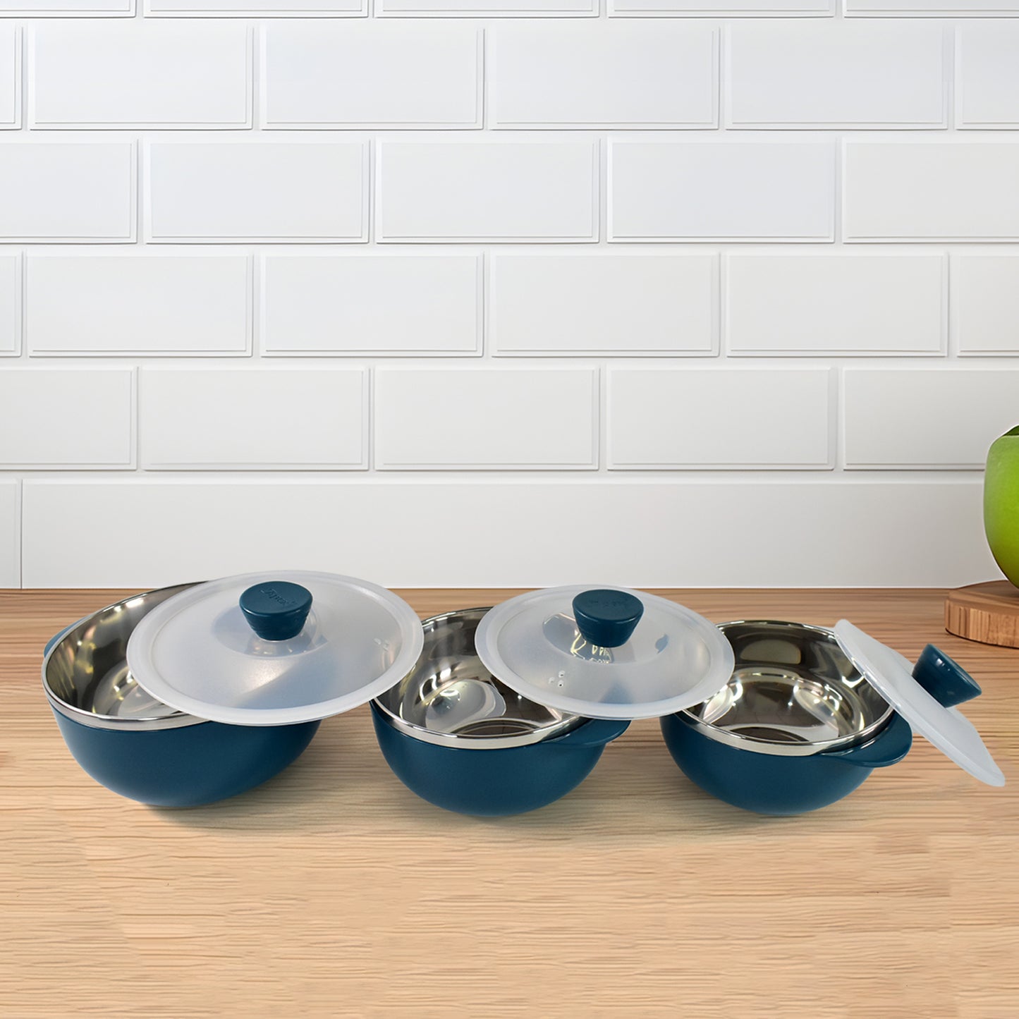Apex Microwave-safe Serving Bowl 3 Pcs Set (700ml 1000ml 1400ml) - Springkart 