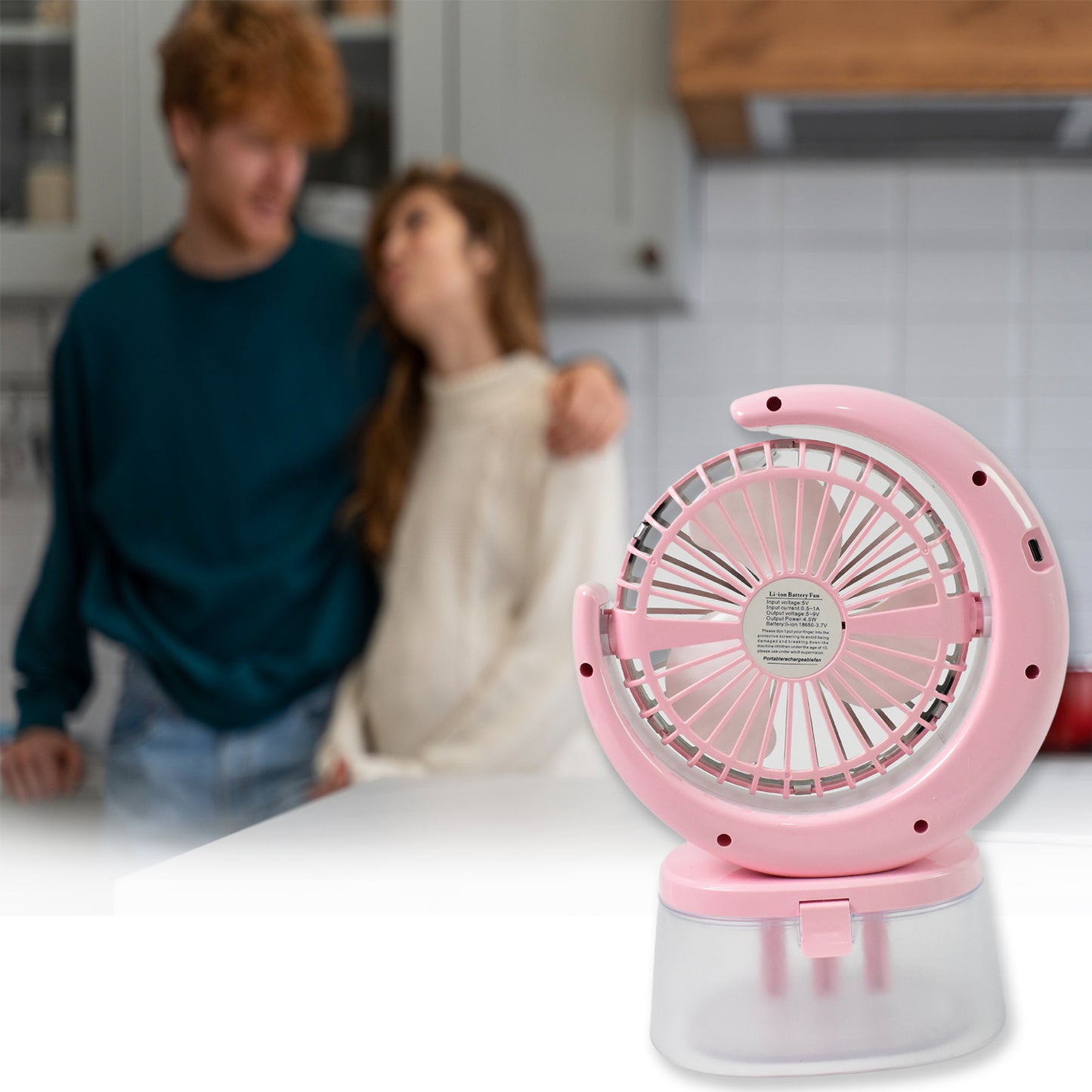 Desktop Fan - Camping Fan With Led Light Portable Humidifying Fan (1 Pc Plug Play Fan) - Springkart 