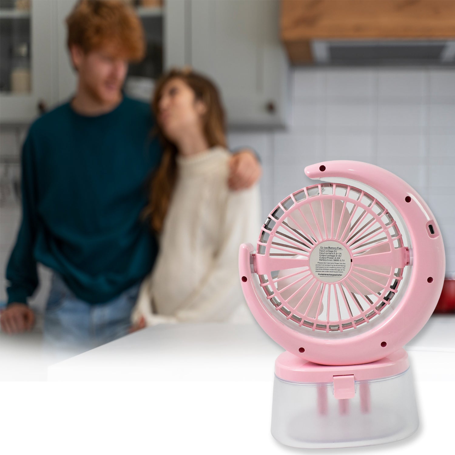 Desktop Fan - Camping Fan With Led Light Portable Humidifying Fan (1 Pc Plug Play Fan) - Springkart 