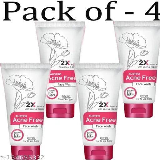 Ustro Ance Free Facewash for Pimple Free Face & skin Repair 60gm x 4 - Springkart 