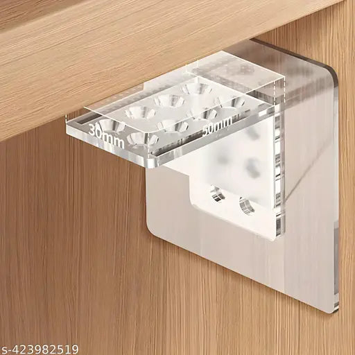 8 PCS -HEAVY Punch-Free Plastic Brackets for Cabinet and Closet Shelves