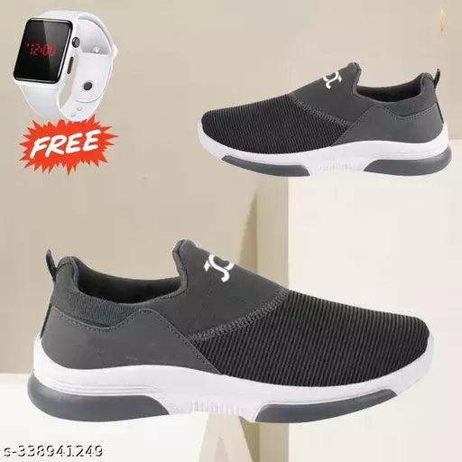 Trending Comfortable Shoes For Men With Free White LED Watch - Springkart 