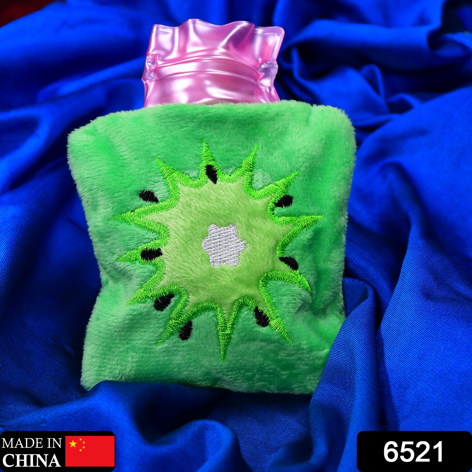 6521 Green Sun Small Hot Water Bag With Cover For Pain Relief Neck Shoulder Pain And Hand Feet Warmer Menstrual Cramps. - Springkart 