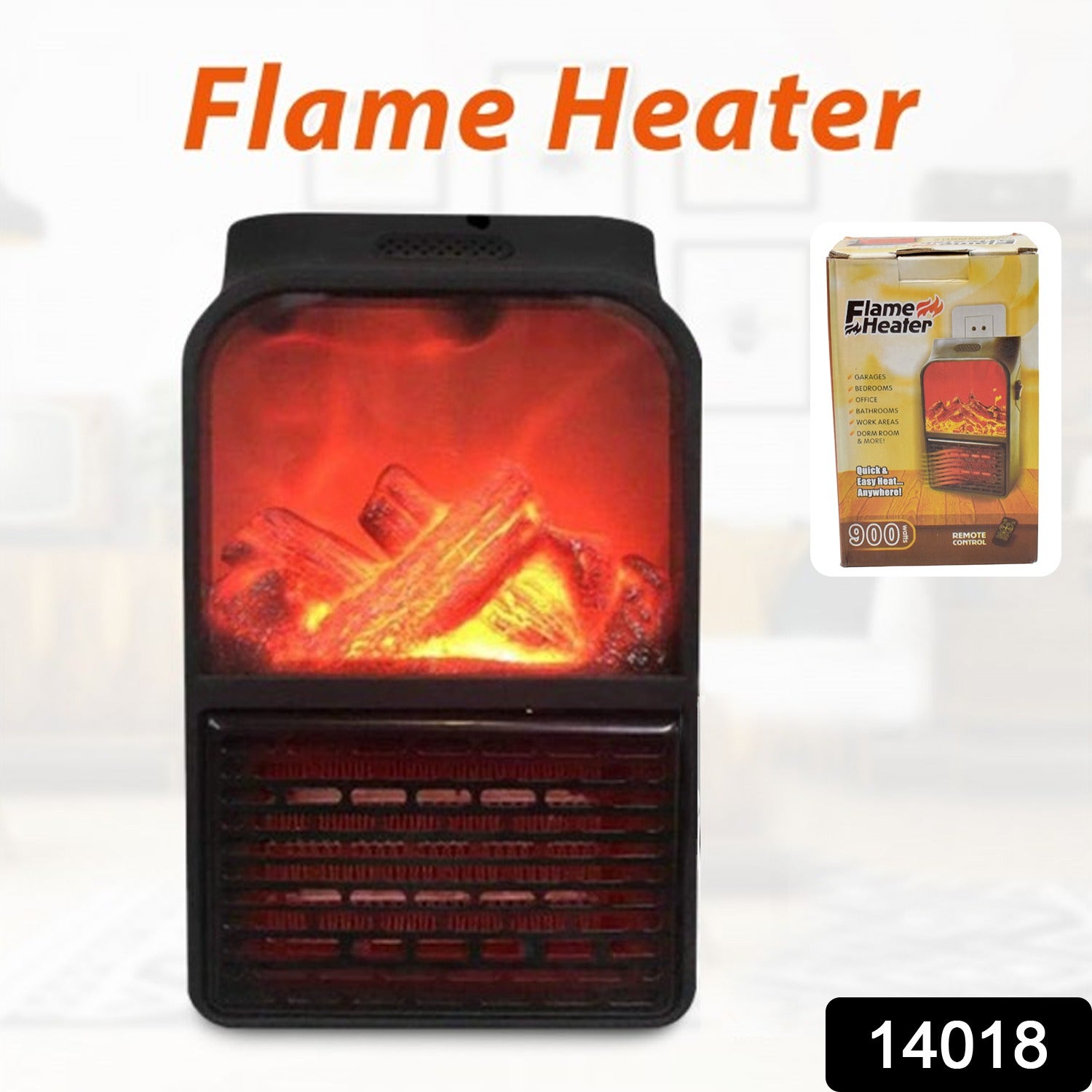 Portable Electric Fireplace Lamp Led Flame Heater (900w 1 Pc) - Springkart 