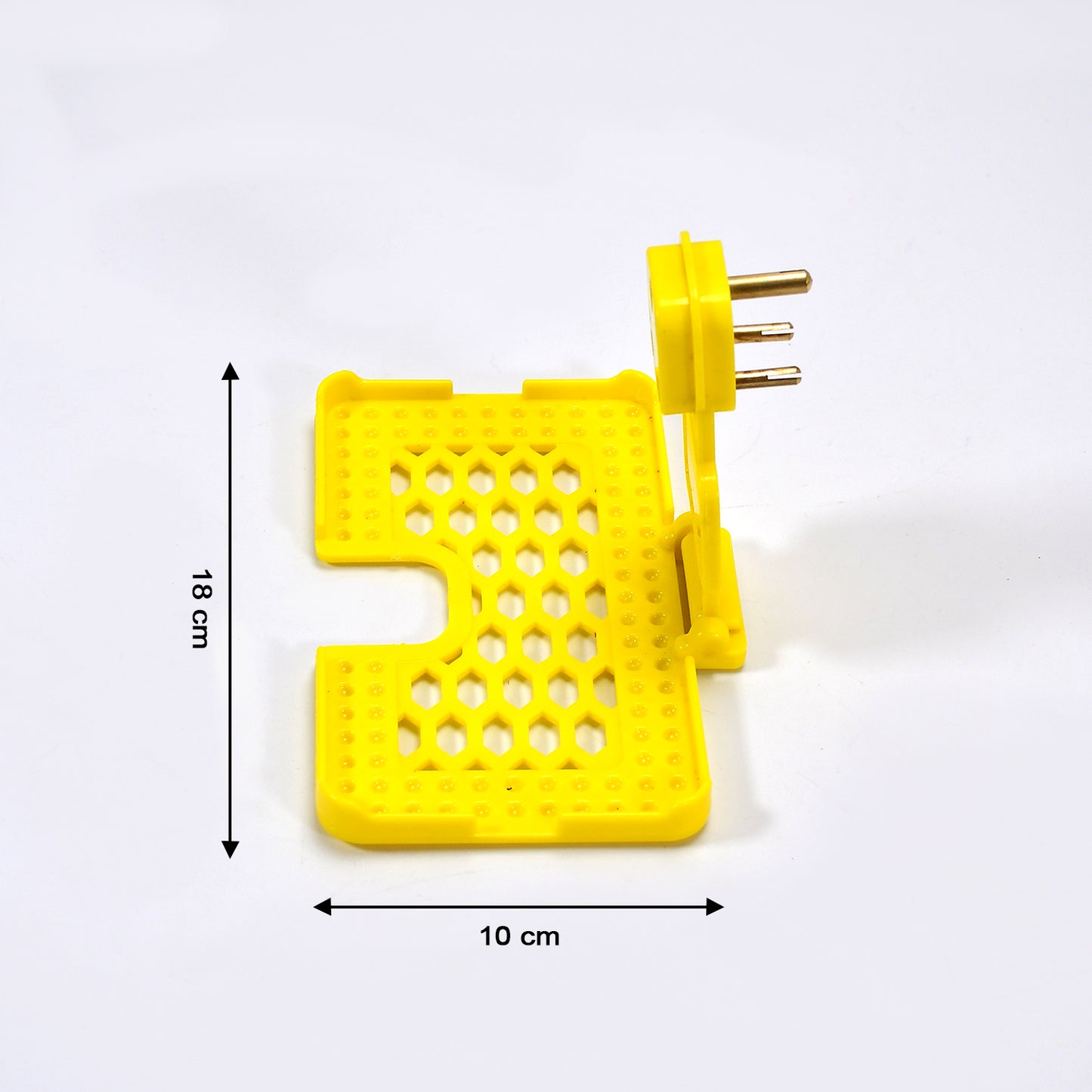 6498 Multi-purpose Wall Holder Stand For Charging Mobile Just Fit In Socket And Hang (Yellow) - Springkart 