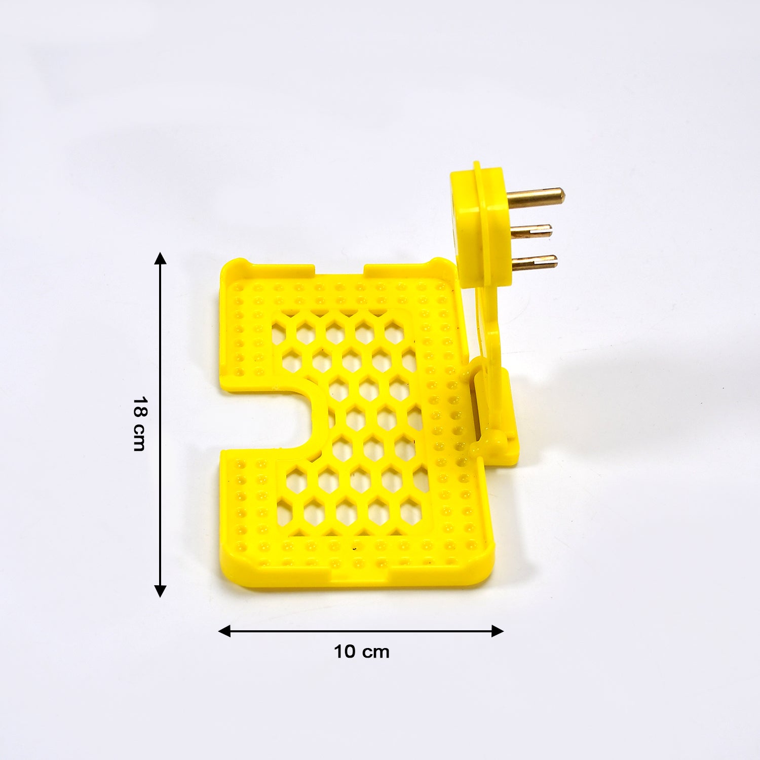 6498 Multi-purpose Wall Holder Stand For Charging Mobile Just Fit In Socket And Hang (Yellow) - Springkart 