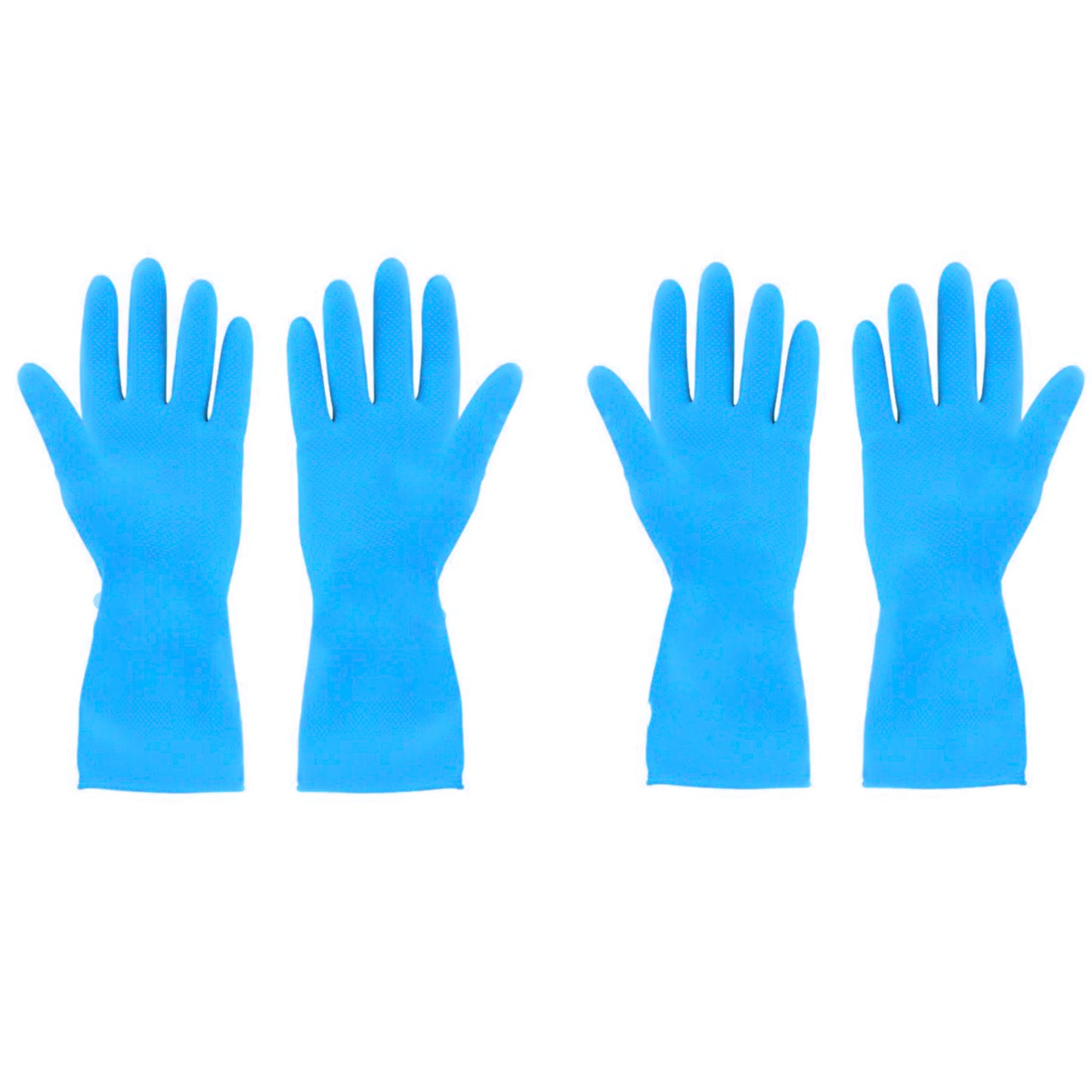 4855 2 Pair Large Blue Gloves For Different Types Of Purposes Like Washing Utensils Gardening And Cleaning Toilet Etc. - Springkart 