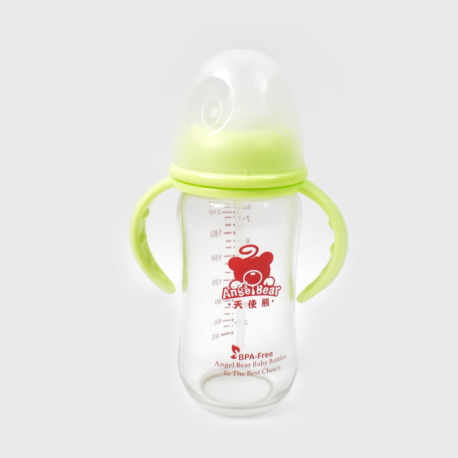 Glass Baby Feeding Bottle With Handles Straw (240 Ml 1 Pc) - Springkart 