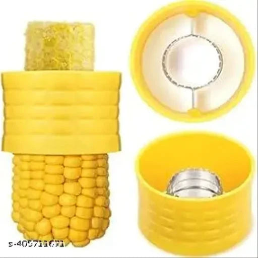 Kitchen Unbreakable Plastic Corn Seeds Remover Machine (Multicolor)