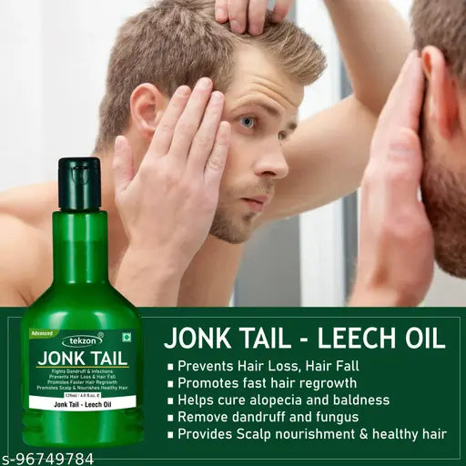 tekzon Jonk Oil - Leech Tail for Hair Growth, Hair Fall Control Hair Oil (120 ml) - Springkart 