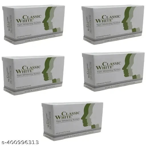 Classic White Organic Twin Whitening Soap Pack of 5