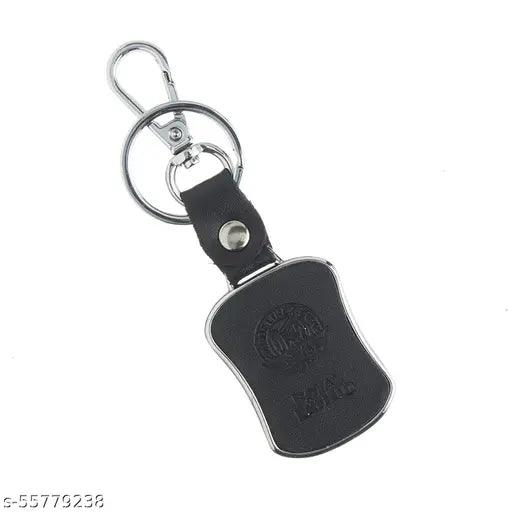 Alexus LEATHERITE BLACK Locking Key Chain - Springkart 