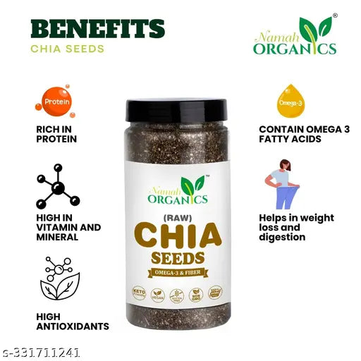 Raw chia seeds for Weight Loss ,High in Calcium Good Source of omg-3 (250gm) - Springkart 