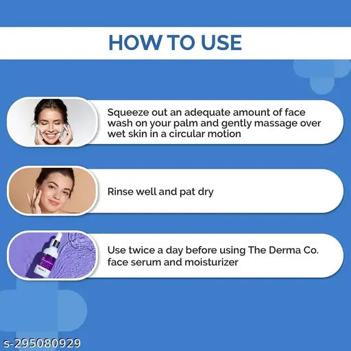 The Derma Co. 1% Salicylic Acid Gel Face Wash with Salicylic Acid & Witch Hazel for Active Acne - 100 ml
