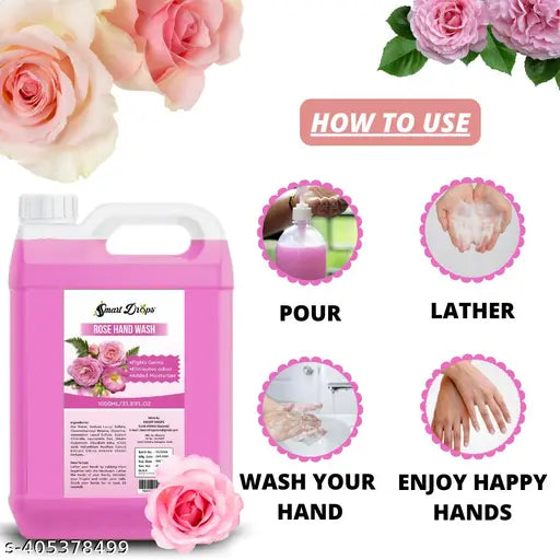 ROSE HAND WASH FOR MAN AND WOMAN 1000ML(pack of 1) - Springkart 