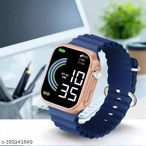 New Blue Color Strap Electronic Digital Watch - Springkart 