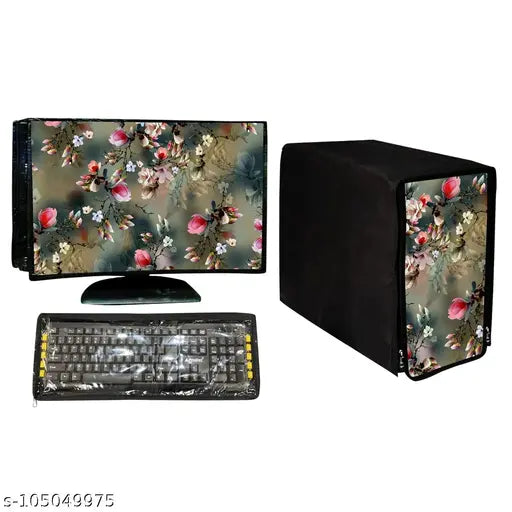 Beautiful Waterproof & Dustproof Full Desktop Cover Combo Set (LED/LCD Screen Cover for 18.5”, CPU Cover, Key Board Cover)