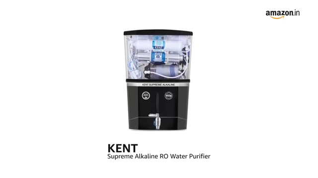 KENT Supreme Plus Alkaline+Copper RO Water Purifier | RO+UV+UF+Alk +Cu+TDSControl+UV LED Tank|Advanced ROTech for SabseShudh Paani |Auto Flush| 8L|20LPH| Ideal for Borewell/Tanker/MunicipalWater|Black