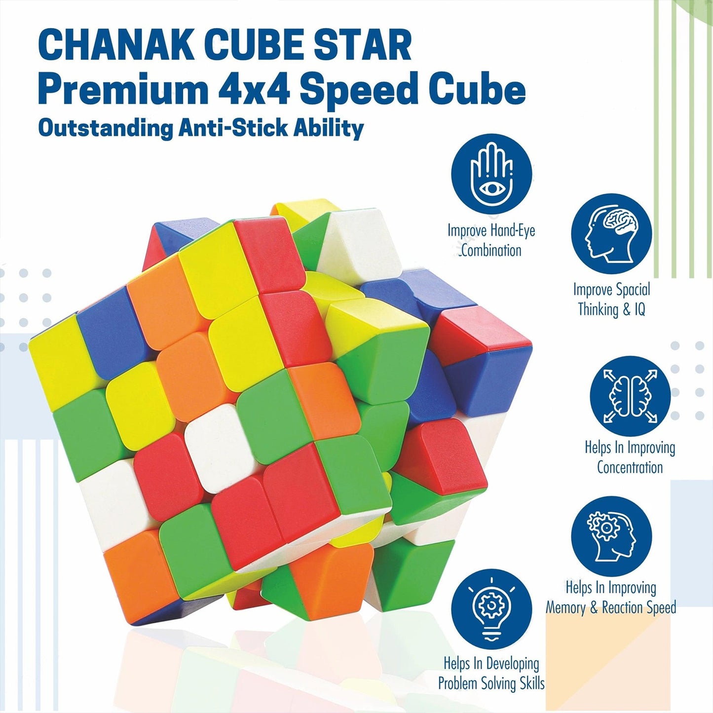1975 Small Puzzles Cubes 444 High Speed Sticker Less Magic Cube Game Kids And Professionals Magic Cube Puzzle Toy Pack Of 1 8+ Years - Springkart 