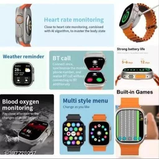 T800 Ultra Men Smartwatch Bluetooth Call Wireless Charge Fitness Bracelet (Orange) Nectar T-800 Ultra smartwatch - Springkart 