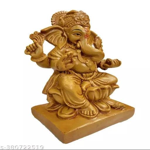 Sri Vinayagar/Ganesha/Ganapathy Statue Idol for Home,Pooja Room, Office and Brown Colour-16cm - Springkart 