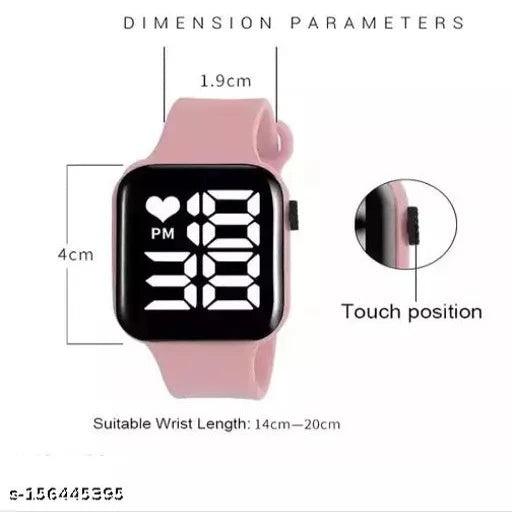 New Luxurious 100% Waterproof Fashion Silicone Pink Colored LED Dial Watch - Springkart 