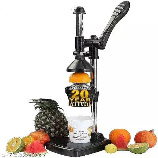 Kitchen crown aluminium hand press juicer, Black - Springkart 