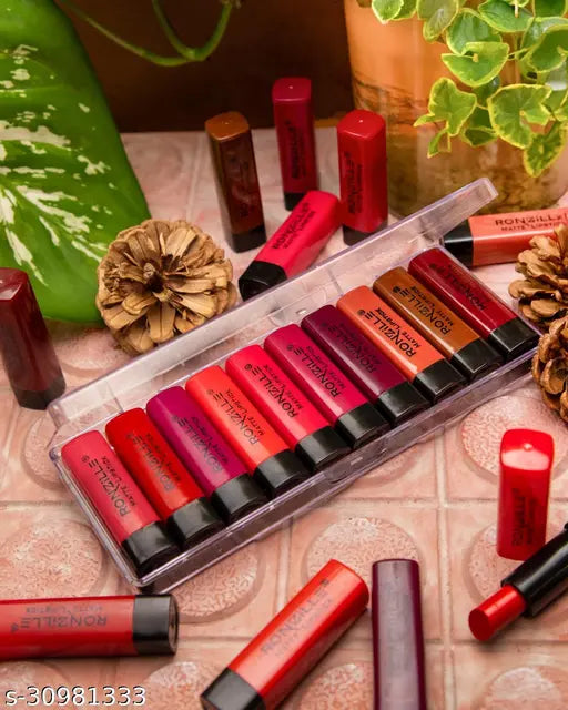 Ronzille Pocket Matte Lipstick set o 10 pc