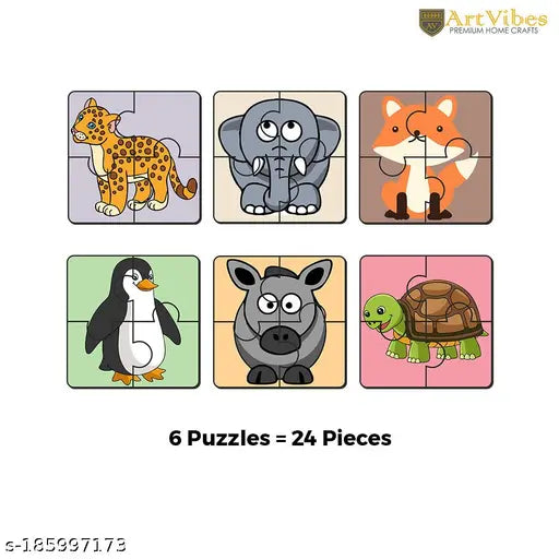 Wooden Premium Wild Animal Puzzles for Kids