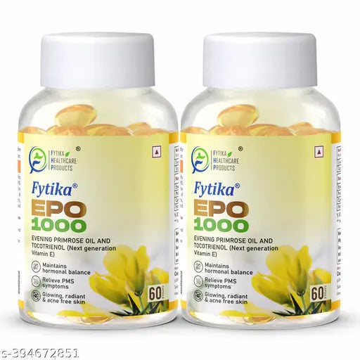Epo 1000 Evening Primrose Oil and Tocotrienol Capsules | Natural Oil Extract 120 Softgels Capsules - Springkart 
