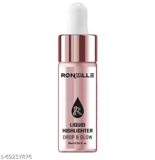 Ronzille Liquid Illuminator Highlighter Ultra Smooth Shine Waterproof Face And Body Highlighter 04 no Rose Gold( 10 ML)