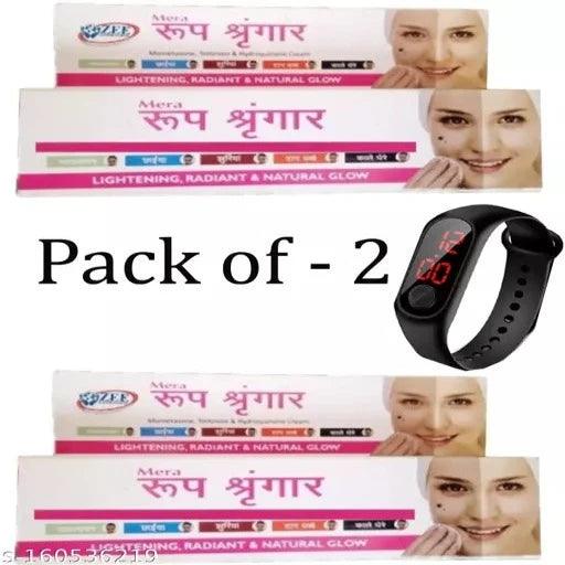 Mera Roop Shrangar Cream Radiant & Natural Glow + L E D Watch Free 20gm x 2 - Springkart 