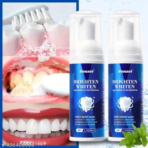 Teeth Foam for Stain Removal and Fresh Breath | Instant Teeth Whitening | Brightens Teeth, 120ML