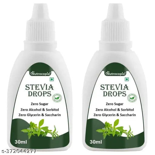 Nutrocopia 100% Natural Zero Calories Stevia Drops (2x30ml) - Springkart 