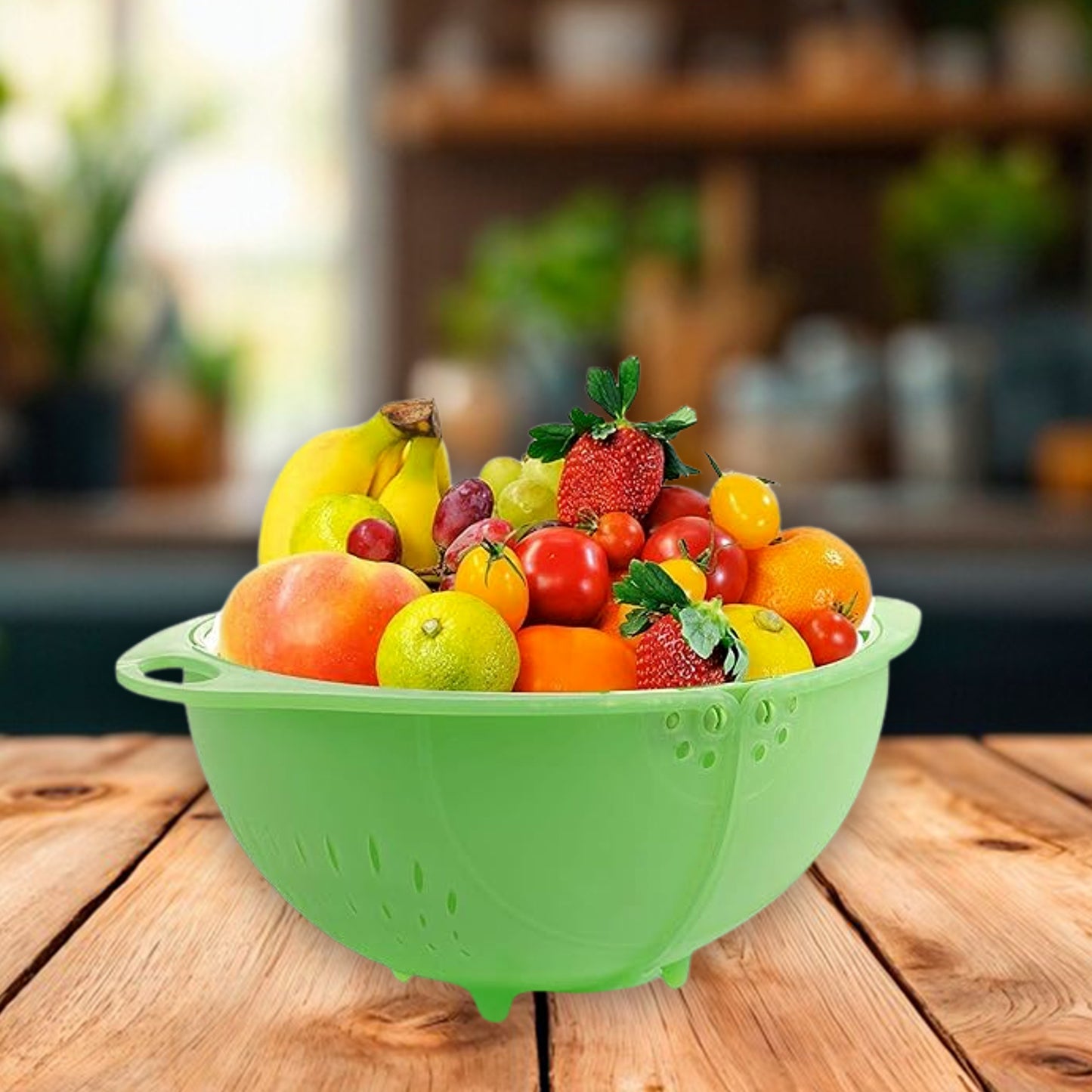 Apex Smart Basket 3in1 Multiuse Fruit And Vegetable Bowl (1 Pc Mix Color) - Springkart 