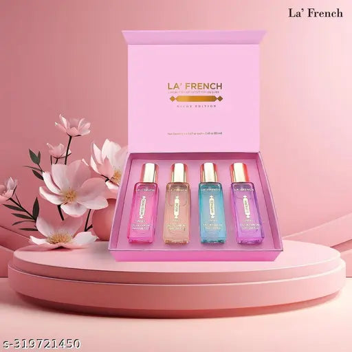 La French Luxury Perfumes Gift Set - 4x20ml (Euphoria, Happiness, Invoke, Mood Swing) for Men & Women | Perfect Gift for Him & Her