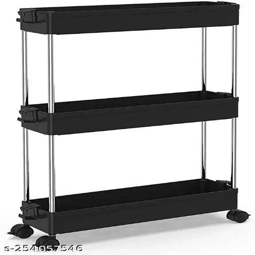 3 Tier Slim Storage Cart Rolling Utility Cart