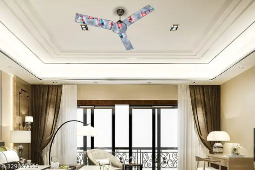 Beautiful Printed Waterproof & Dustproof Three Blade Ceiling Fan Cover Set