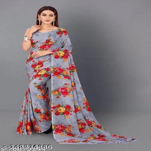 Georgette printed saree - Springkart 