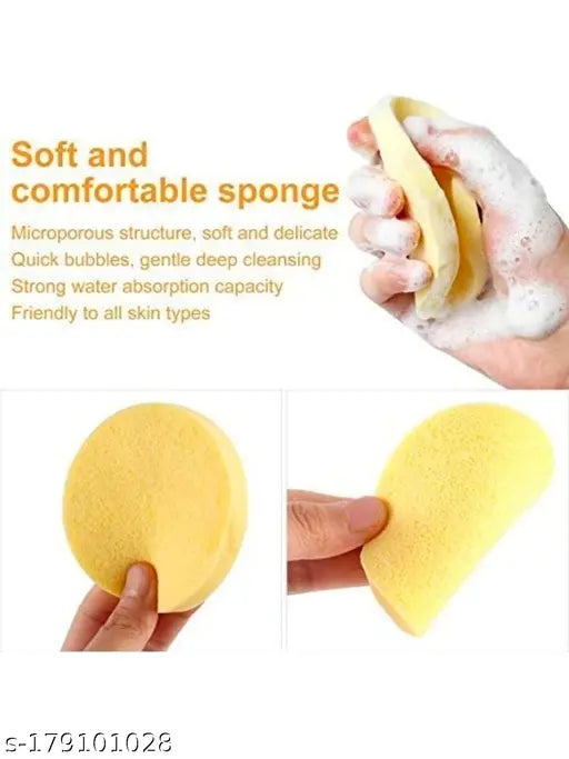 Facial Cleaning Sponge Stick,Makeup Removing Sponge Stick,Spa Cleaning Sponges for Girls & Women, Cleaning Wash Puff Sponge Stick 12pcs (Multicolour) Pack of 1 - Springkart 