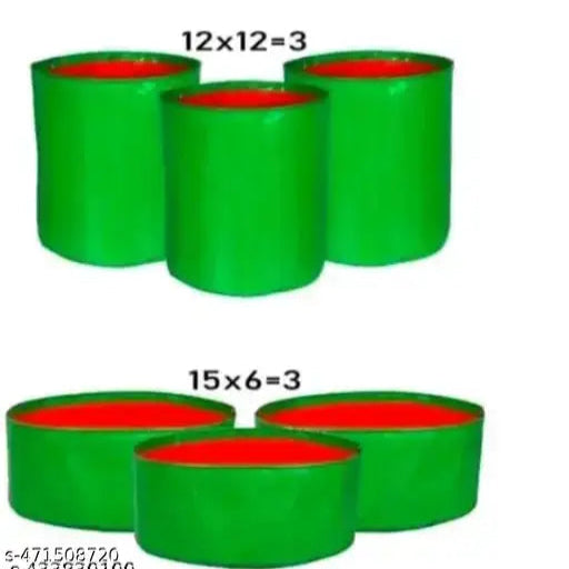 GMS 12X12 PACK OF 3 & 15X6-PACK OF 3 PLANT GROW BAG FOR PLANT - Springkart 